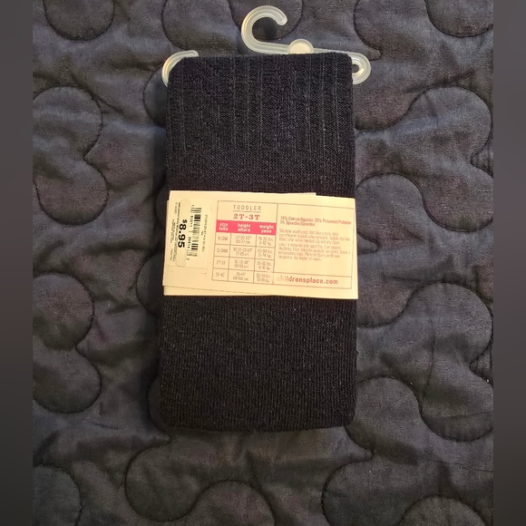 Children's Place Toddler Girls Navy Tights Sz 2T/3T🌞NWT - Picture 2 of 3